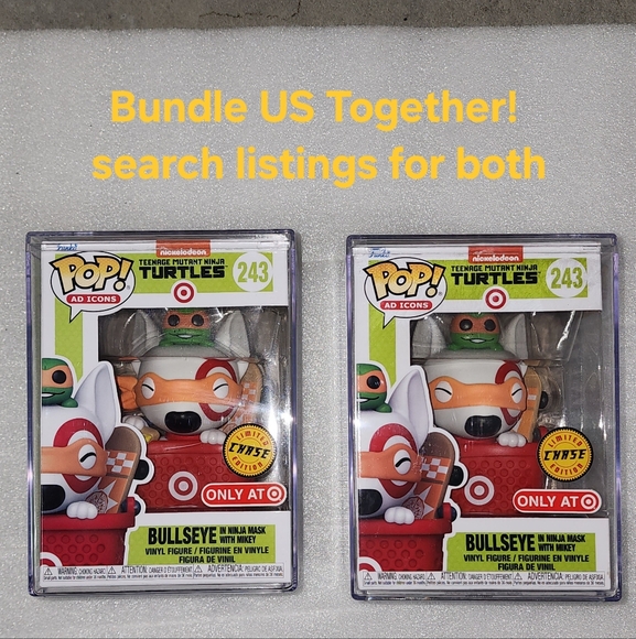 TMNT Ninja Mask with Mikey Vinyl Figure Chase Funko With HARD POP PROTECTOR - Picture 7 of 14